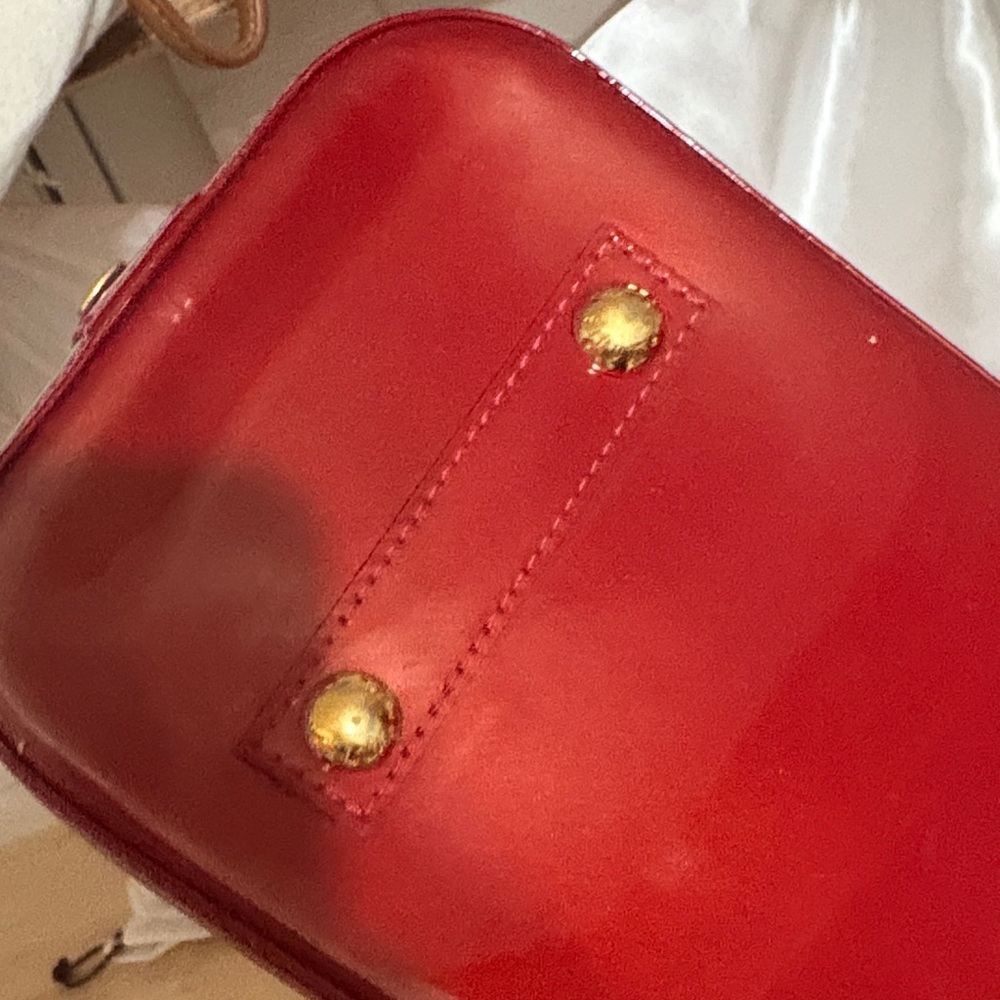 Louis Vuitton Red Patent Vernis Alma Satchel - Picture 6 of 14